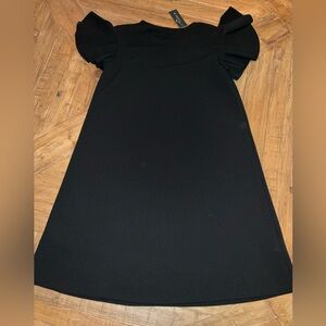 Tiana B. Scuba Crepe A-Line dress with short ruffle sleeves - size small - nwt